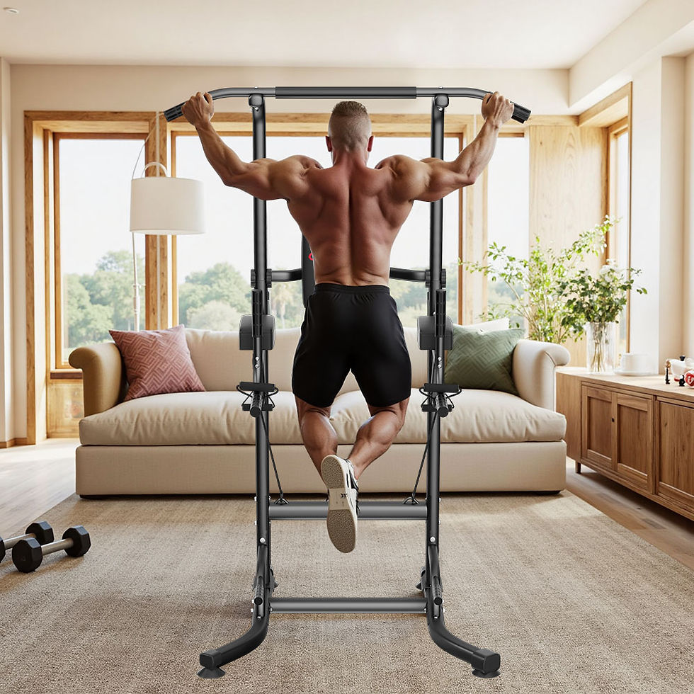 Miniaturbild: Power Tower Dip Station Pull Up Bar Adjustable Multi-Function Power Tower Abdomi