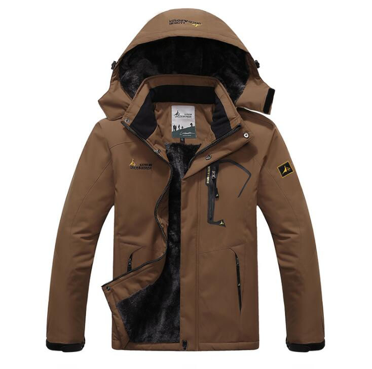 Thumbnail: Winter Parka Men Windbreak Plus Thick Warm Windproof Fur Coats Male Military Hoo