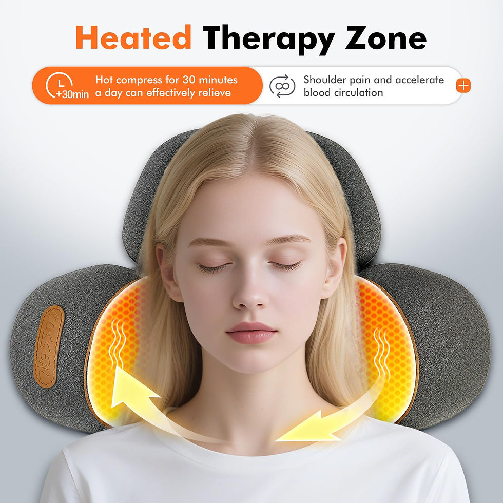 Thumbnail: 3-in-1 Neck Massager Pillow for Shoulder Deep Tissue , with Heating and Traction