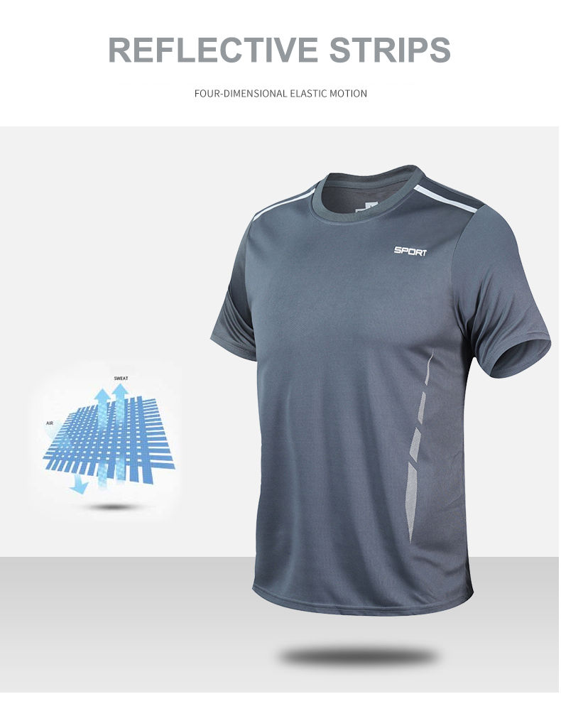 Thumbnail: CHRLCK Men's Quick Drying Running Sets Breathable Hiking Fishing T-Shirt Short S