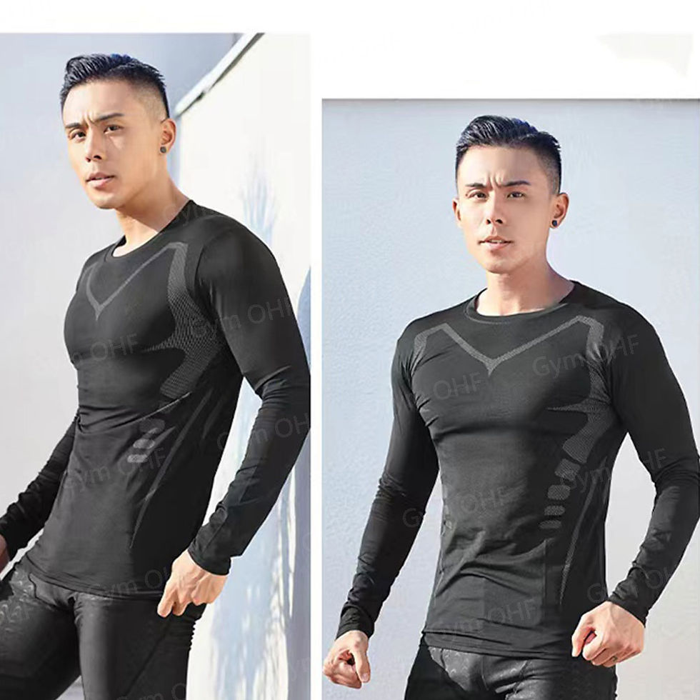 Miniaturbild: Compression T Shirt Man Quick Dry Running Gym Fitness Tight Sportswear Summer
