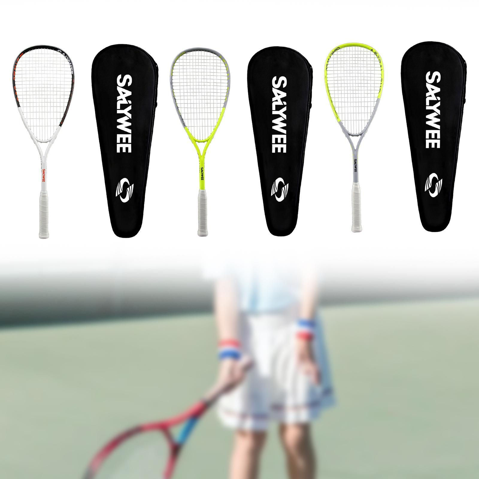 Carbon Fiber Frame Squash Racket Tear Drop Squash Racquet with Bag Squash Traini