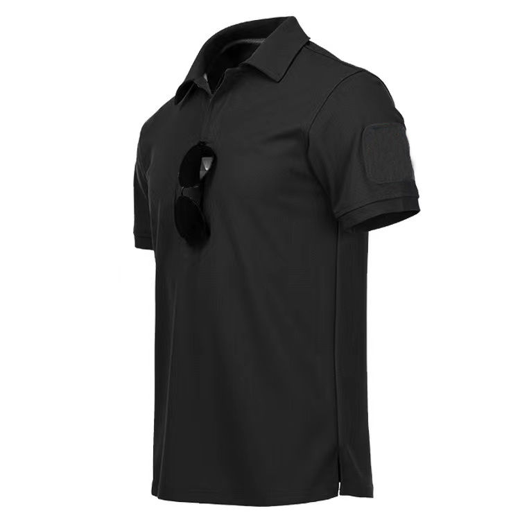 Thumbnail: Men Summer Quick Dry Breathable Elastic Military Tactical Shirts Pullerover