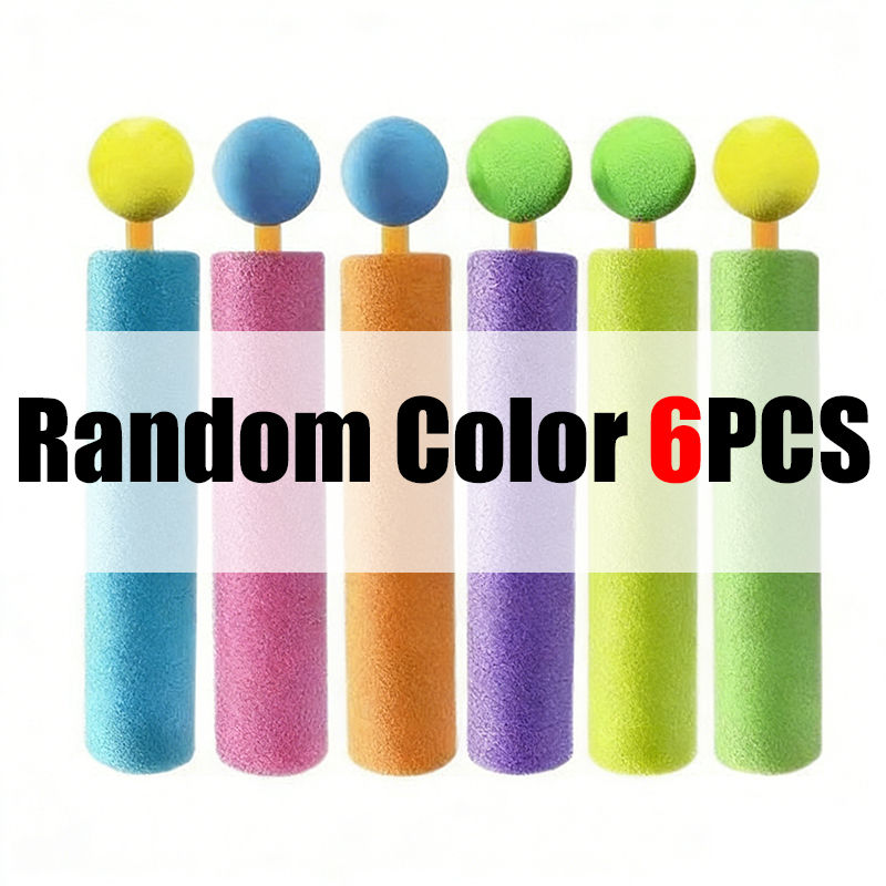 Thumbnail: 1/3/6PCS Pull-Back Water Gun Random Mix Colorful EVA Water Squirter Outdoor Wate