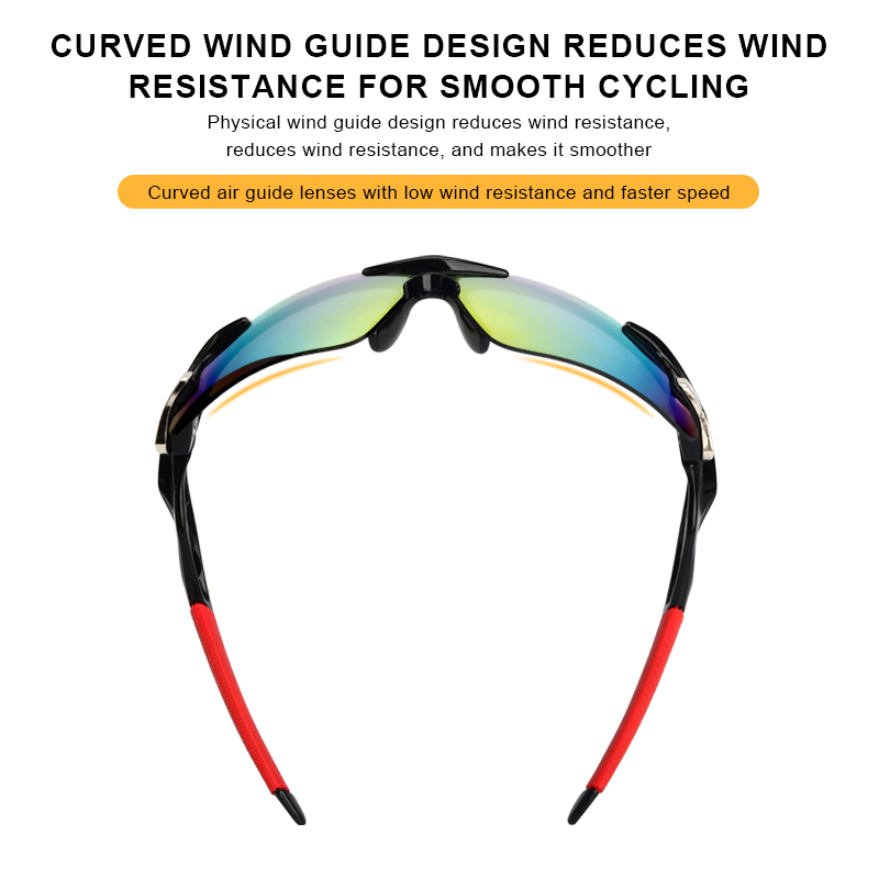 Thumbnail: RIDERACE Sports Men Sunglasses Road Bicycle Glasses Mountain Cycling Riding Prot