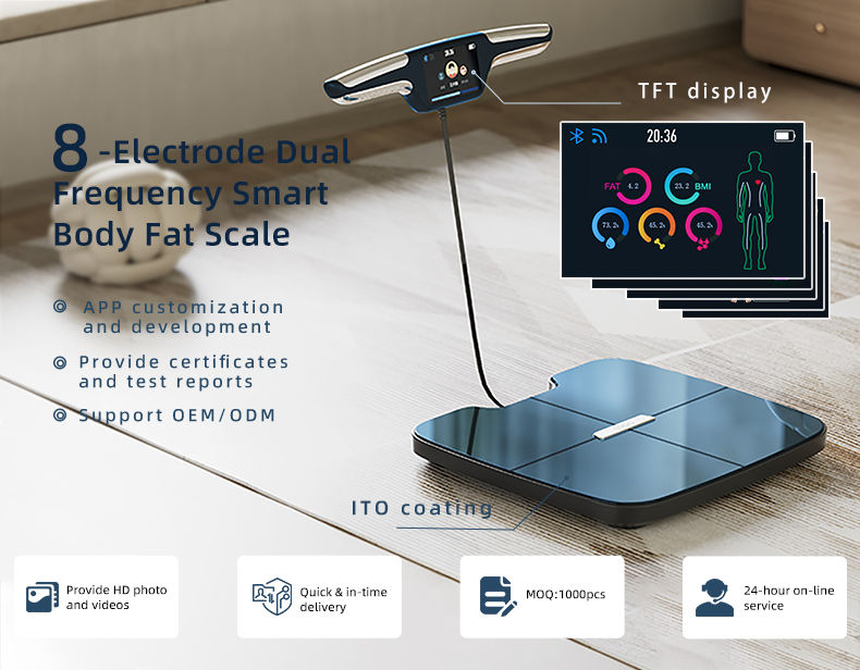 Thumbnail: Smart Scale FSA or HSA Eligible,8 Electrodes Digital Bathroom Scale for Body Wei