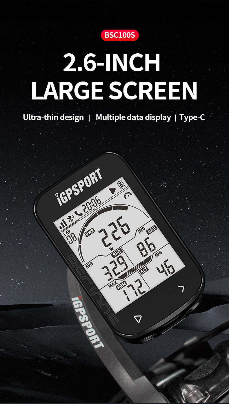 Thumbnail: GPS Bike Computer IGPSPORT BSC100S Cycle Wireless Speedometer Bicycle Digital St