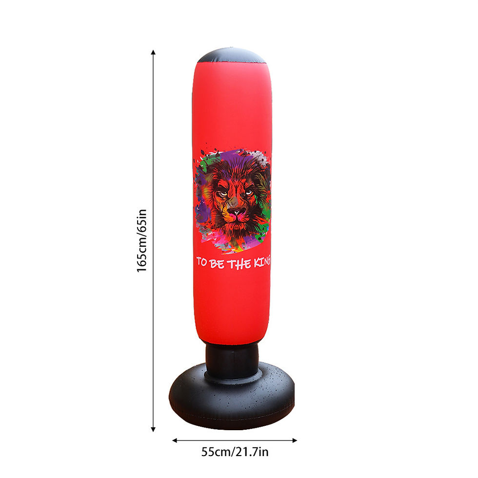 Thumbnail: Kids Inflatable Punching Bag Free Standing Boxing Bag Lightweight Inflation Punc