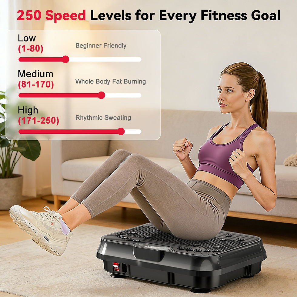 Miniaturbild: Vibration Plate Exercise Machine 9 Programs 250 Intensity Levels Home Full Body 