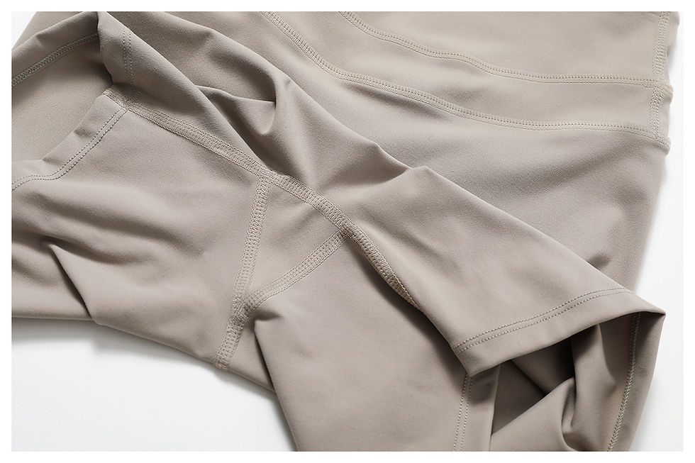 Thumbnail: Summer Nude Gym Yoga Fitness Sportswear Women High Waist Elastic Running Shorts 