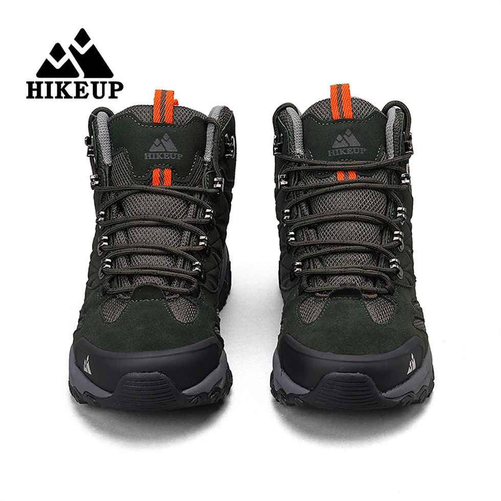 Thumbnail: HIKEUP Winter Boot Men Outdoor Hiking Boots Suede High Top Trekking Men Shoes Ra