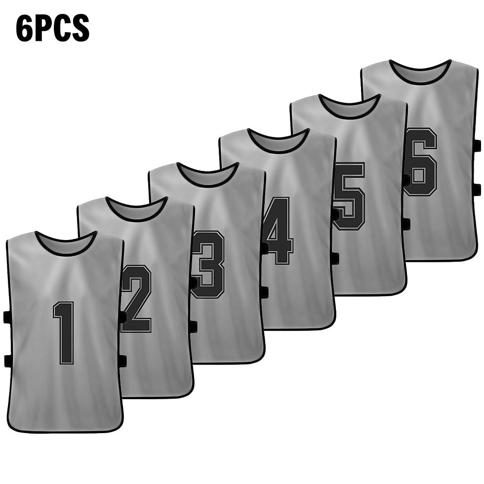 Thumbnail: 6PCS/2PCS Adults Soccer Pinnies Quick Drying Football Team Jerseys Youth Sports 
