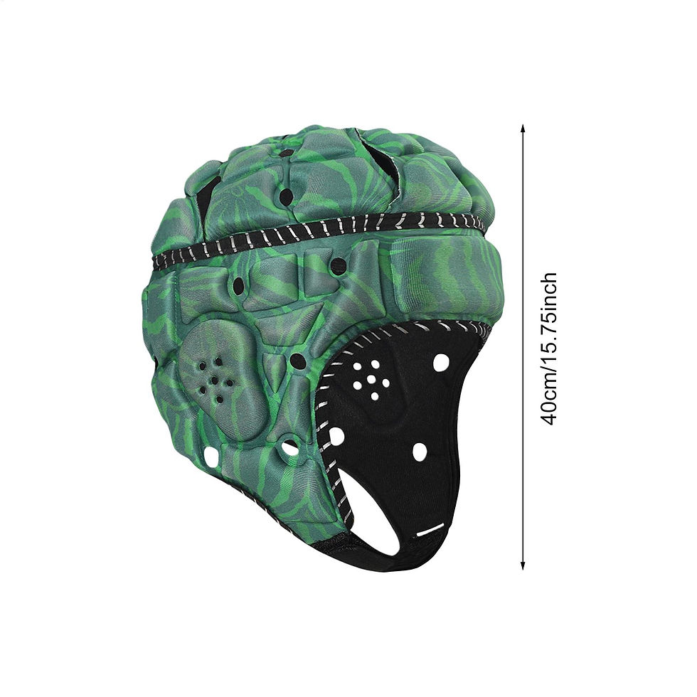 Thumbnail: Adult Football Helmets Breathable Headgear Head Protector Headguard Soccer Helme