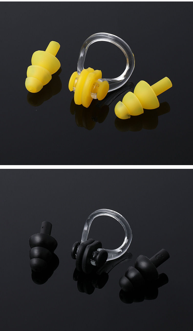 Thumbnail: Swimming Loops Earplugs Nose Clip Set Silicone Soft Swimming Accessories Boxed D