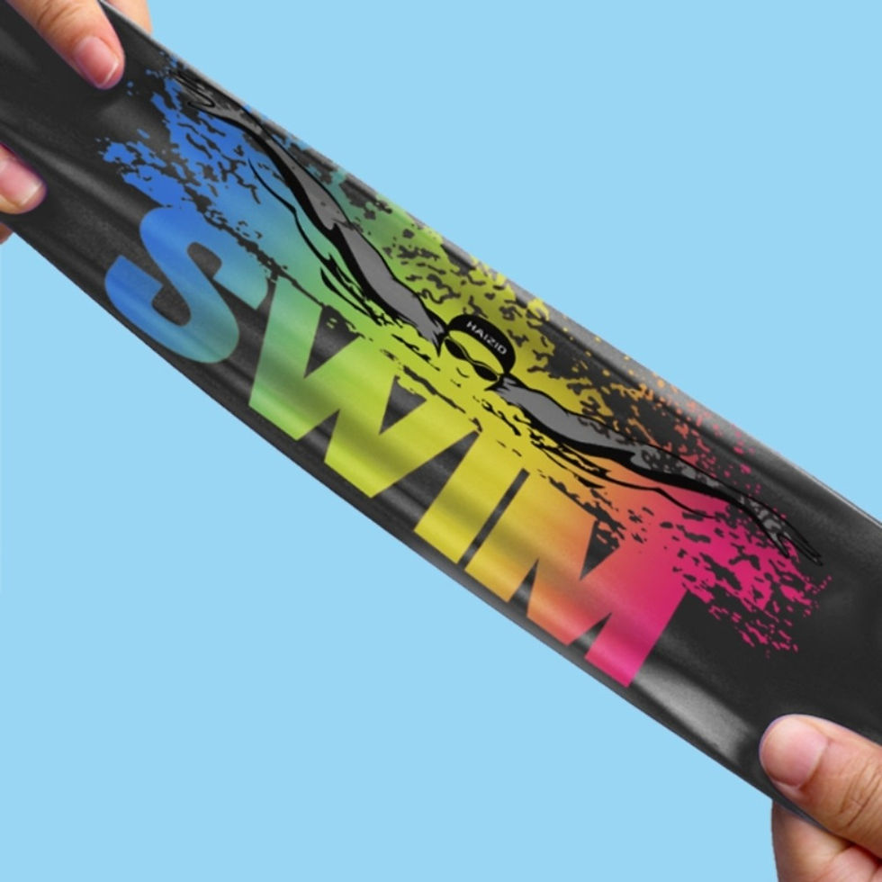 Thumbnail: Elastic Swimming Cap Men Women Waterproof Anti-slip Silicone Swim Hat Adult Kids