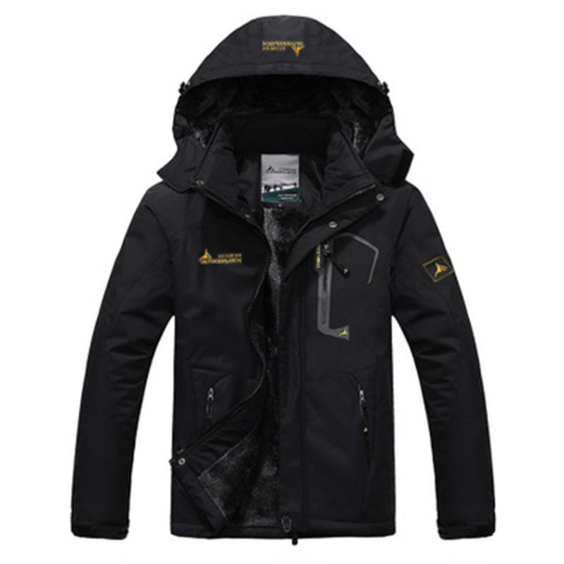 Thumbnail: Winter Parka Men Windbreak Plus Thick Warm Windproof Fur Coats Male Military Hoo