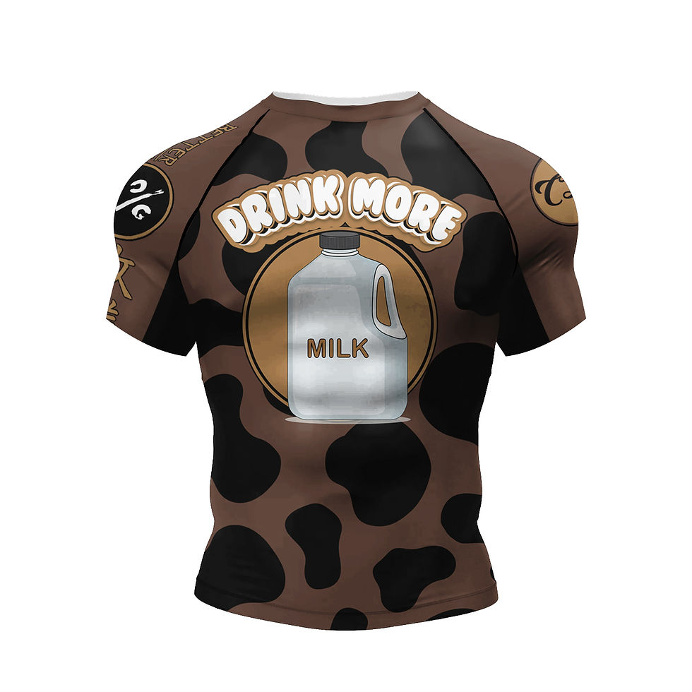 Thumbnail: Personal Popular Design Sublimation Short Sleeve Black No Gi BJJ Jiu Jitsu Rashg