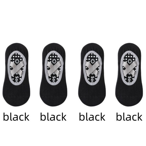 Thumbnail: 1/ 4Pair Professional Women Yoga Sock Silicone Anti-slip Ballet Pilates Socks Wo