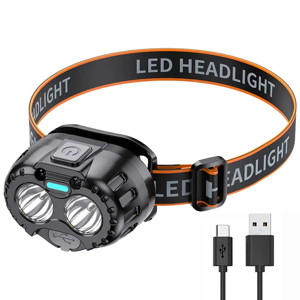 Powerful LED Headlamp IPX4 Waterproof Emergency Head Flashlight 250LM XPE LED He