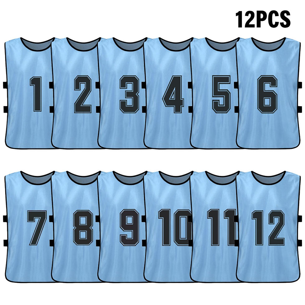 Thumbnail: 6PCS/2PCS Adults Soccer Pinnies Quick Drying Football Team Jerseys Youth Sports 