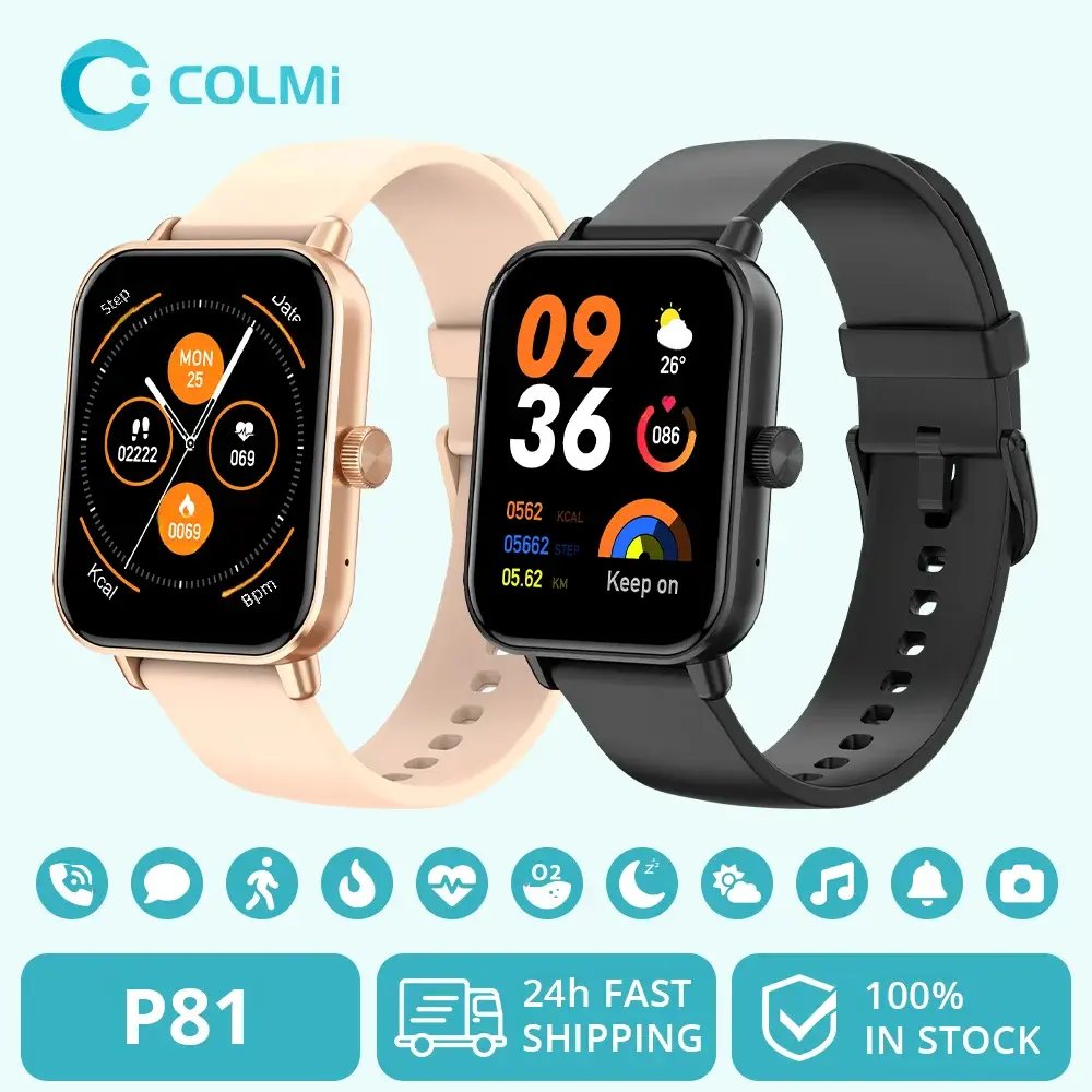 COLMI P81 Voice Calling Smart Watch Ultra 1.9 inch Screen 24H Health Monitor 100