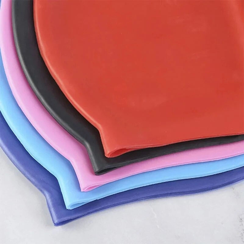 Miniaturbild: 55g Silicone Swimming Cap Men Women Swim Pool Water Sport Diving Bathing Long Ha