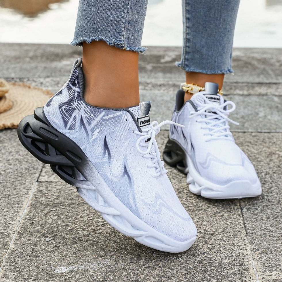 Miniaturbild: Women Casual Sports Shoes Breathable Lightweight Sneakers Anti-slip FlatsOutdoor