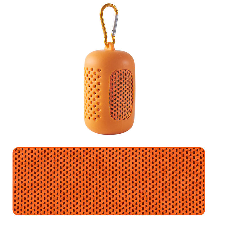 Miniaturbild: Portable Circular Silicone Wrapped Cold Towel Cooling Towel Quick Drying Polyest