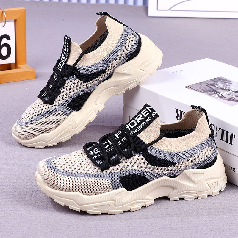 Thumbnail: Chunky Sneakers 2025 Women's Casual Shoes Spring And Autumn Air Mesh Breathable 