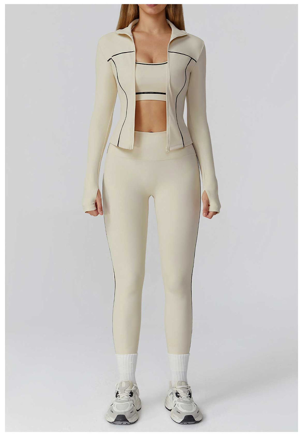 Thumbnail: Yoga Set 2/3PCS Sports Outfits Women Clothes Fitness Tracksuit Gym Legging Worko