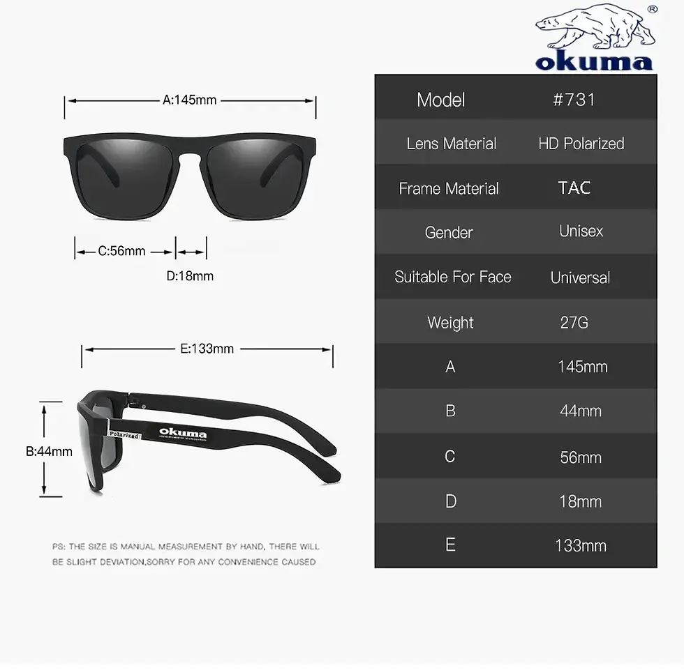 Thumbnail: Okuma polarized sunglasses UV400 for men and women outdoor hunting, fishing, dri
