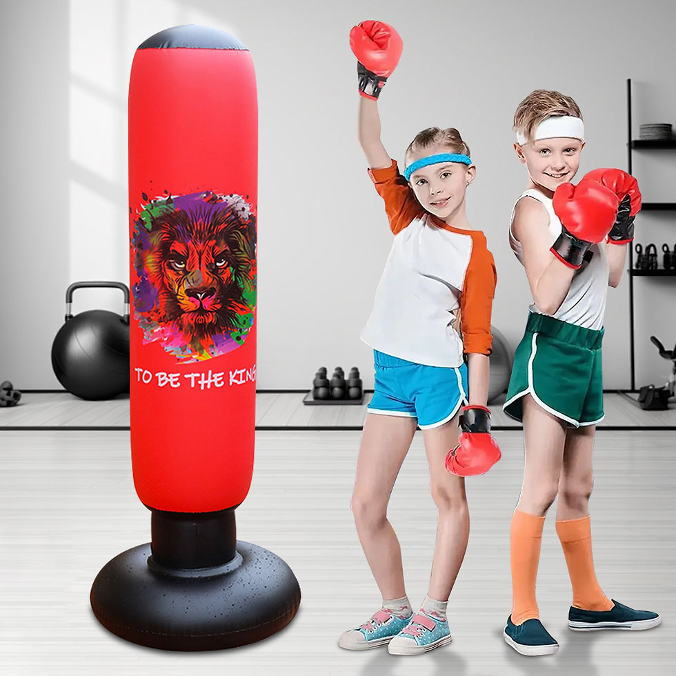 Thumbnail: Kids Inflatable Punching Bag Free Standing Boxing Bag Lightweight Inflation Punc
