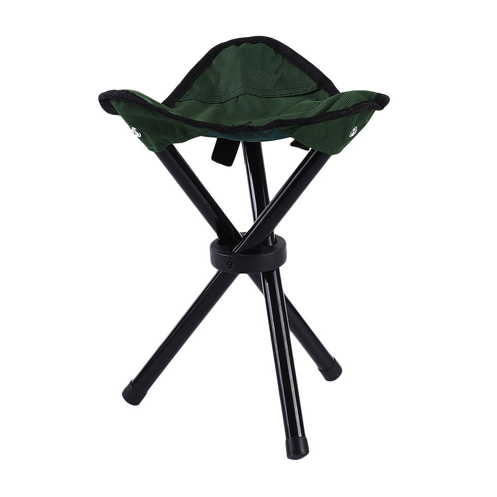 Miniaturbild: Picnic Outdoor Camping Portable Folding Chair Iron Foldable Three-Legged Stool S