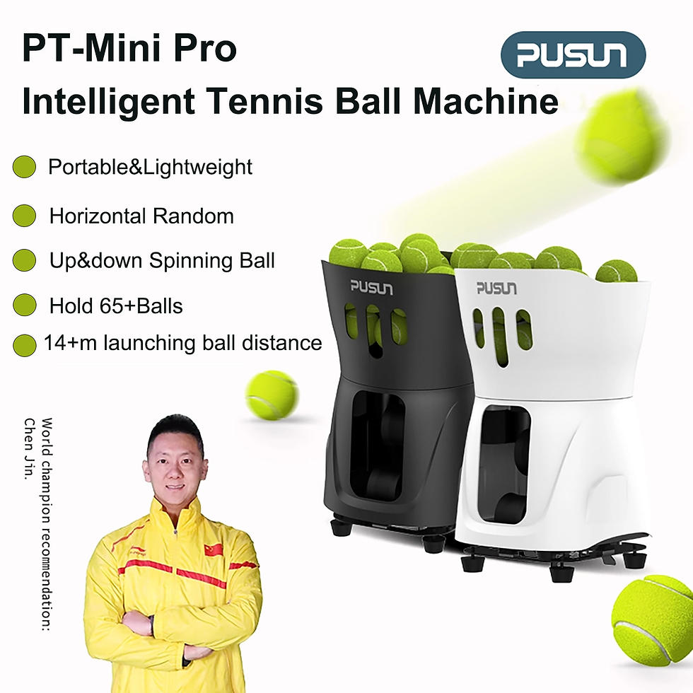 Thumbnail: Tennis Ball Machine, PUSUN PT-Mini Pro w/Smart App Control Remote Control, 65+ B