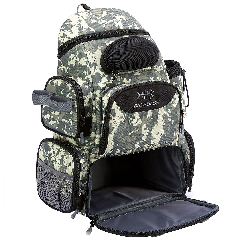 Thumbnail: Bassdash Fishing Bag Tackle Backpack Lightweight Tactical Tackle Box Multifuncti
