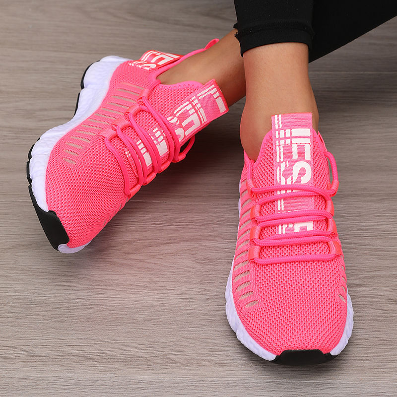 Thumbnail: Women's Sports Shoes Mesh Lightweight Soft Sole Jogging Strap Breathable Fashion