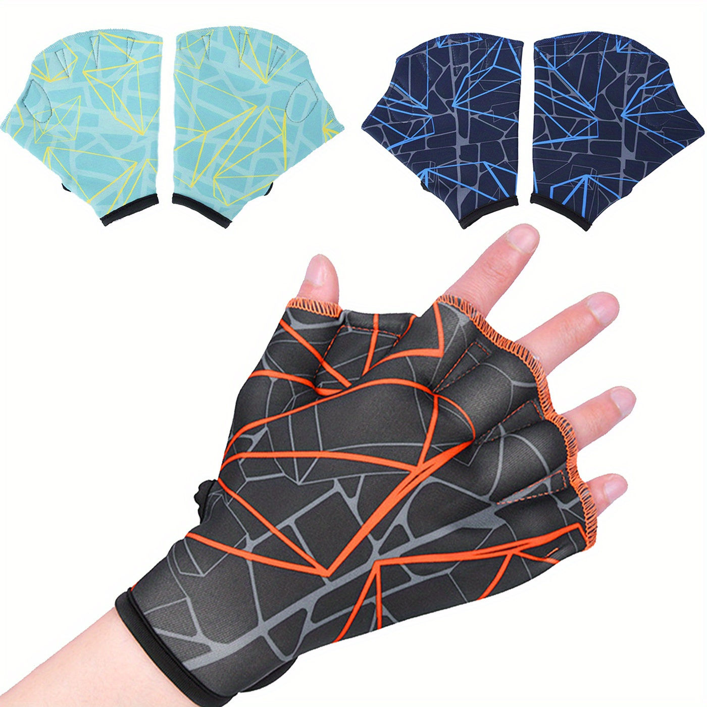 1 Pair of Unisex Camouflage Swimming Gloves - Ideal for Swimming, Surfing, Divin