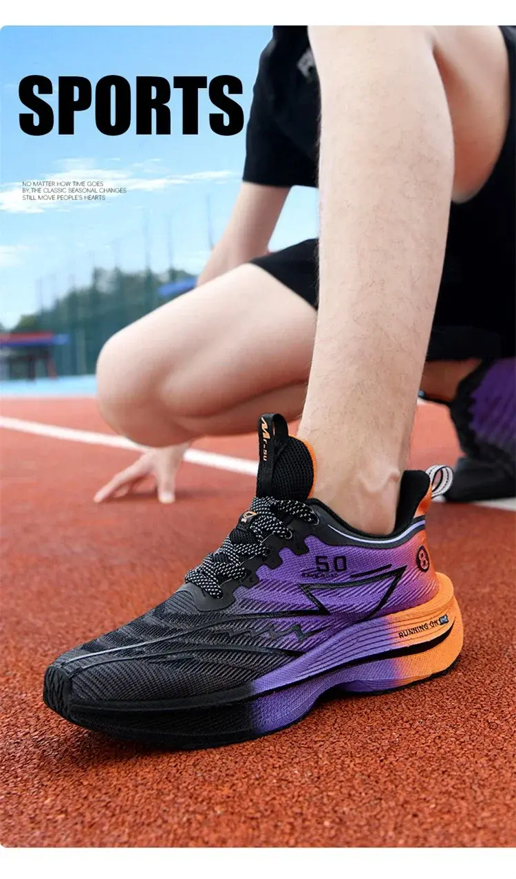 Miniaturbild: Brand Men's Carbon Plate Running Shoes Soft Cushion Shock Absorbing Sports Shoes