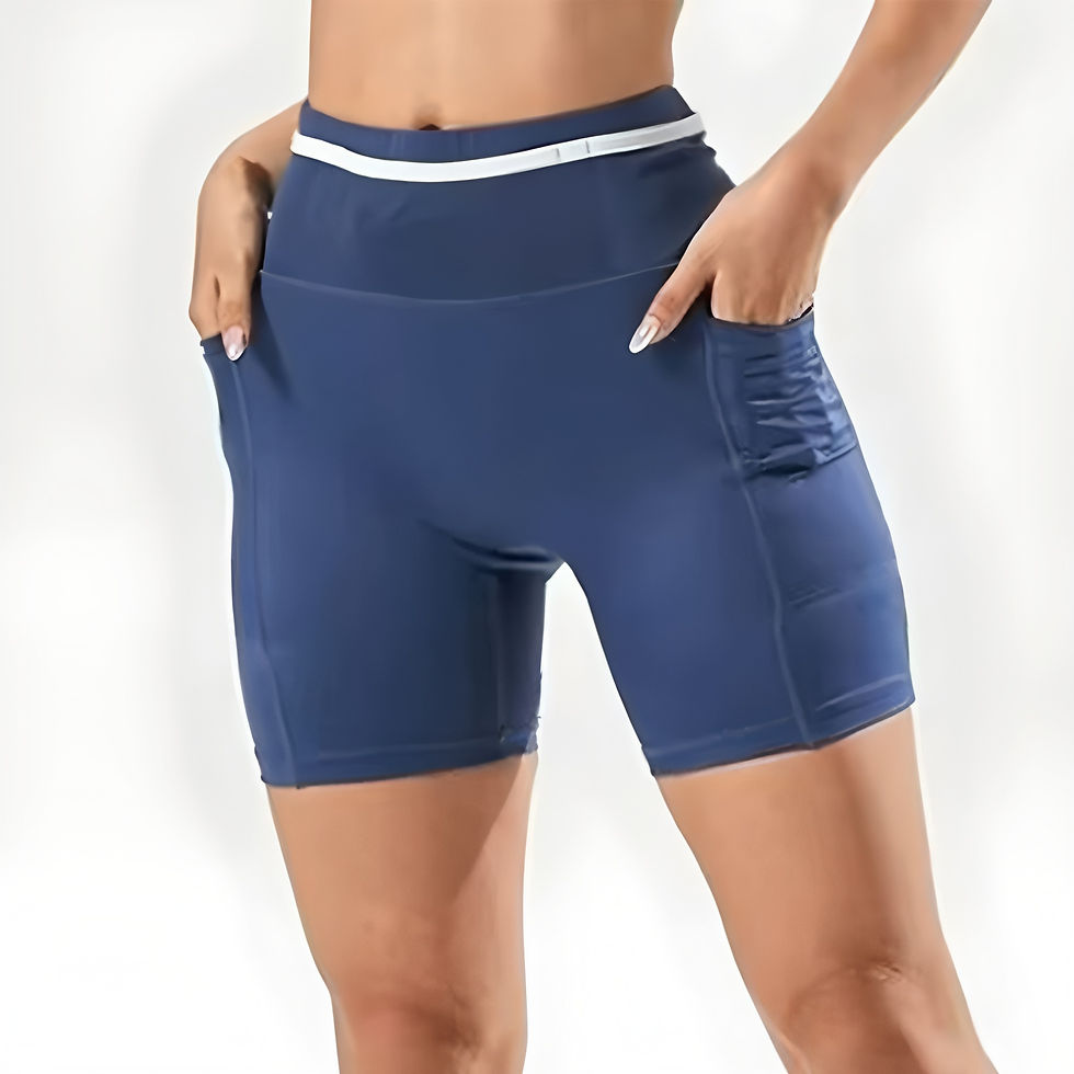 Thumbnail: Mens Womens Mul-Pockets Compression Marathon Running Shorts Exercise Training Jo