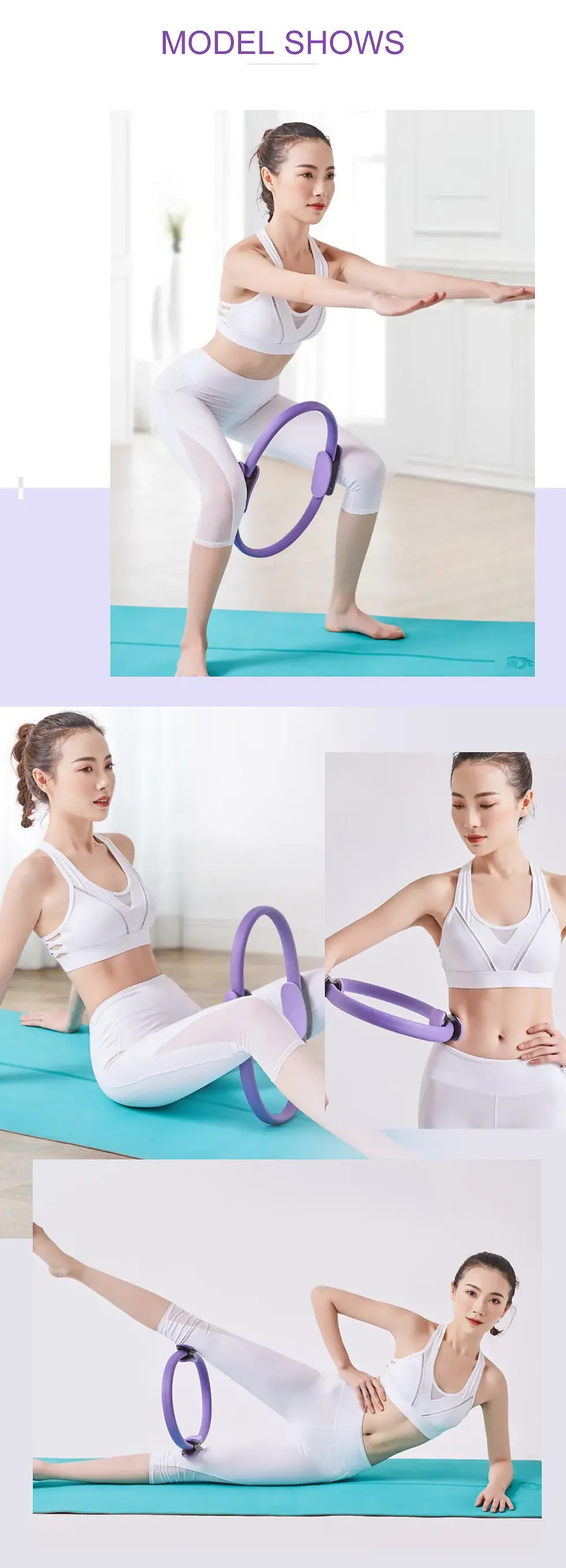 Miniaturbild: Yoga Fitness Ring Pilates Ring Women Girl Exercise Home Resistance Elasticity Yo
