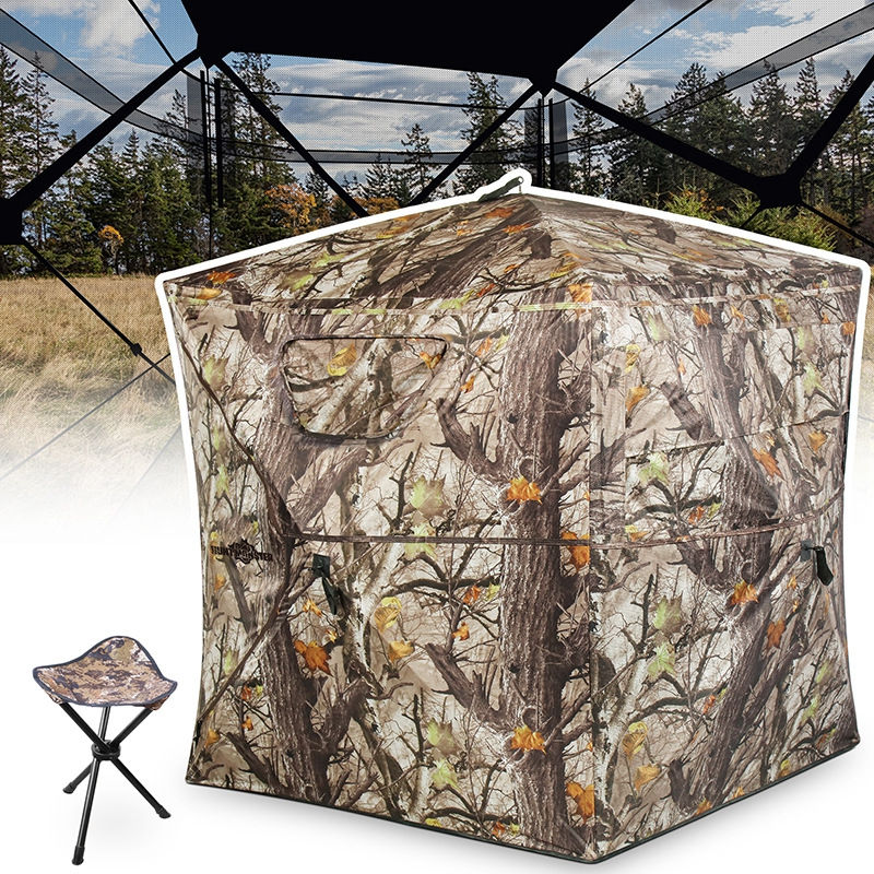 Miniaturbild: Hunting Camouflage Tent Portable Light Weight 270 Degree Unobstructed Viewing An
