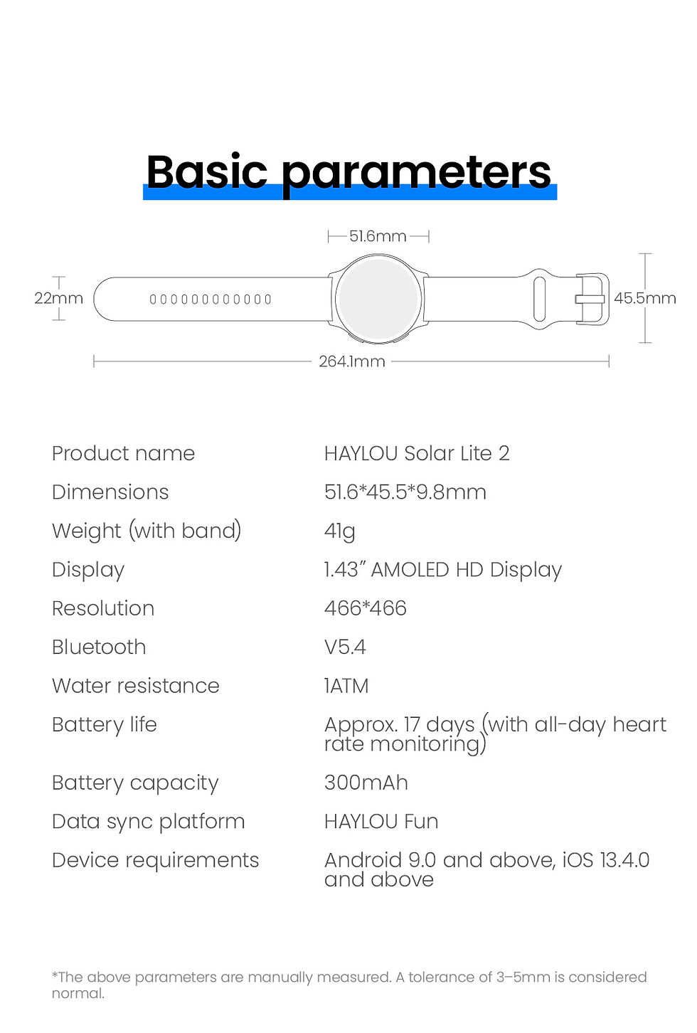 Thumbnail: HAYLOU Solar Lite 2 Smartwatch 1.43'' AMOLED Display 24h Health Monitoring 150+ 