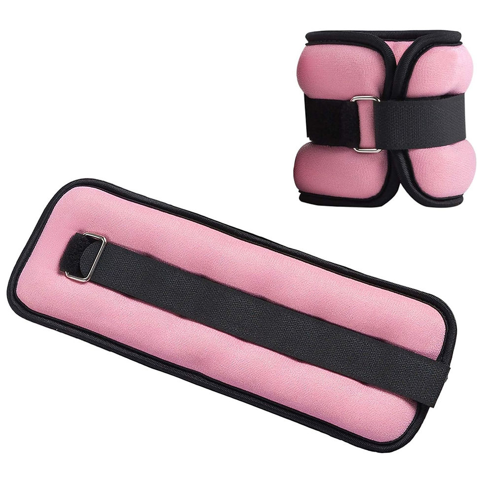 Thumbnail: 1Pair Adjustable Ankle & Wrist Weights (0.5kg/1kg) - Neoprene Leg Arm Straps for