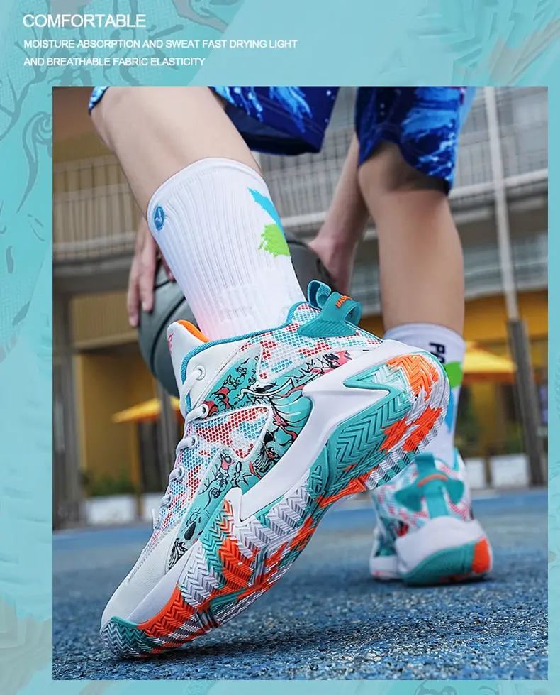 Thumbnail: Men Basketball Shoes Light Sports Shoes Trainer Women Unisex Breathable Athletic