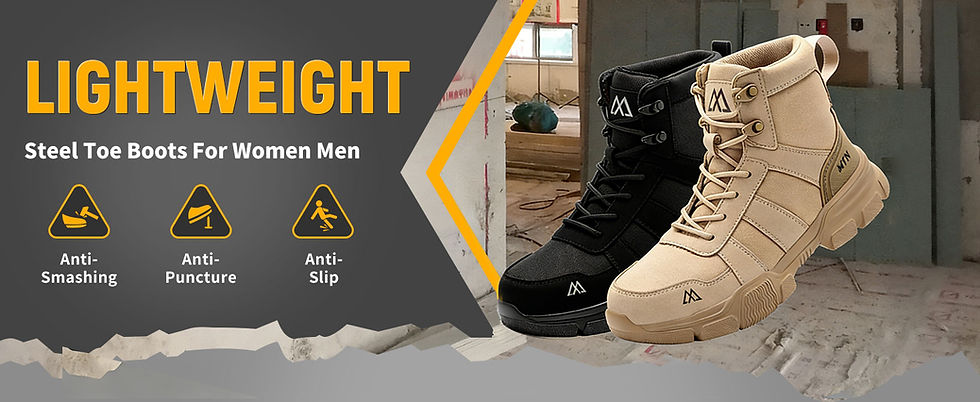 Miniaturbild: Lightweight Protection Safety Shoes Men Steel Toe Anti Smash Work Shoes