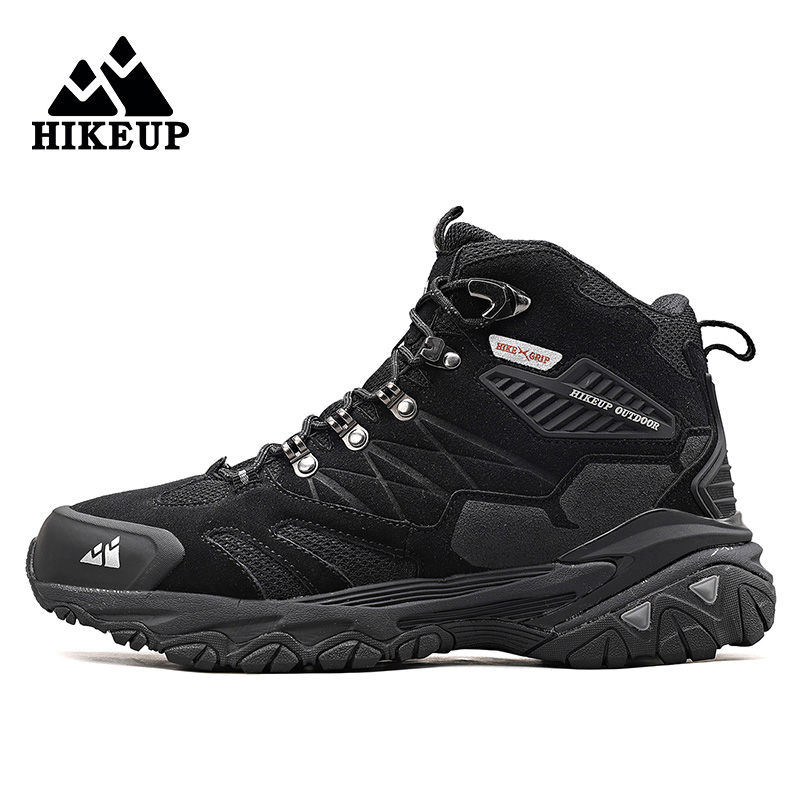 Thumbnail: HIKEUP Winter Boot Men Outdoor Hiking Boots Suede High Top Trekking Men Shoes Ra