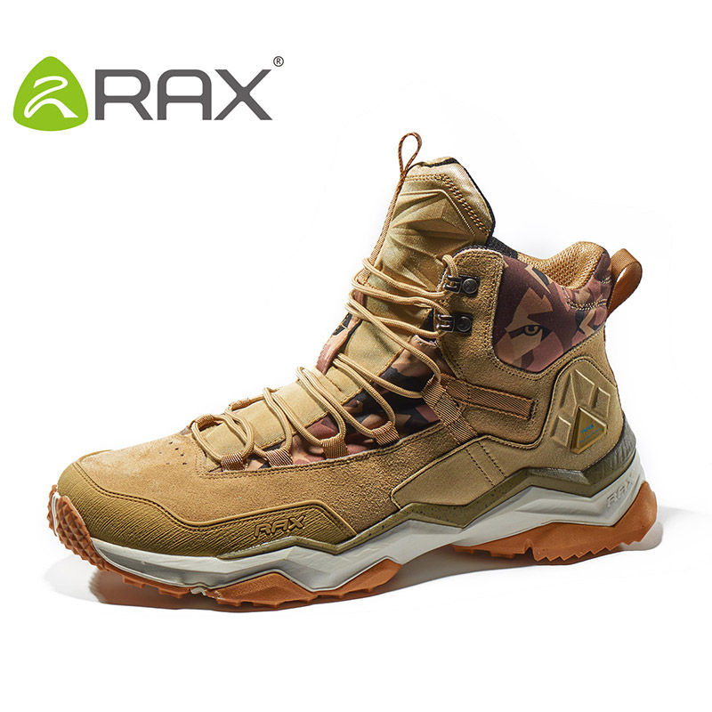 Thumbnail: RAX Men Hiking Shoes Mid-top Waterproof Outdoor Sneaker Men Leather Trekking Boo