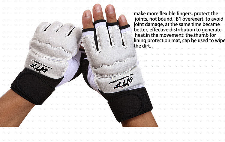 Thumbnail: New Half Finger Boxing Gloves Men Taekwondo Gloves Foot Protector Karate Muay Th