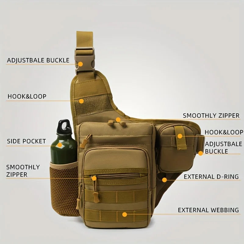 Thumbnail: Camping Climbing Bag Chest Pouch For Men Cycling Hiking Travel Outdoor Sport Tac