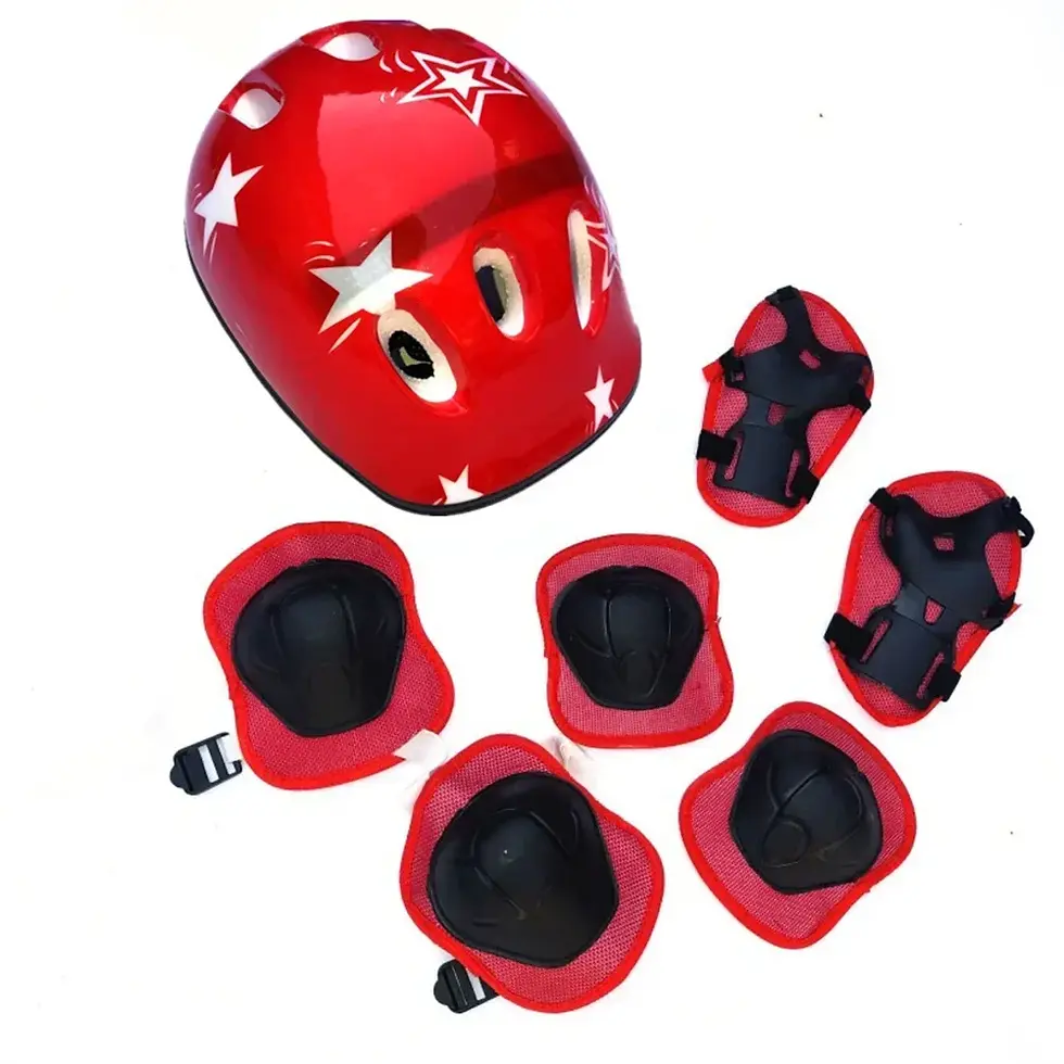 Thumbnail: Kids Bike Helmet Knee Elbow Wrist Pads,Toddler Helmet With Protective Gear Set,f